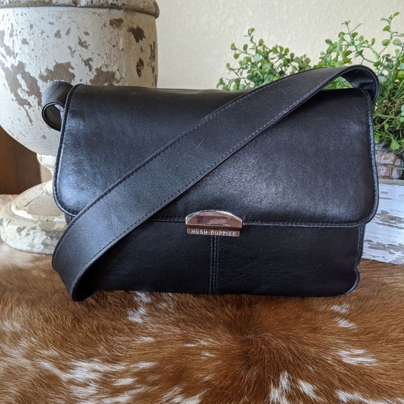 Hush Puppies Bags Hush Puppies Black Leather Hobo Bag Poshmark